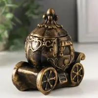 Шкатулка "Карета золотая" 11х10х6 см