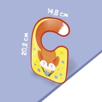 Нагрудник для кормления &laquo;Лисенок&raquo; непромокаемый на липучке, с карманом