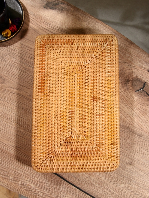 Поднос, 36х23х5 см, ротанг