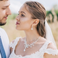 Набор 2 предмета: серьги, колье &laquo;Шальная императрица&raquo; цветок, цвет белый в серебре, 45 см