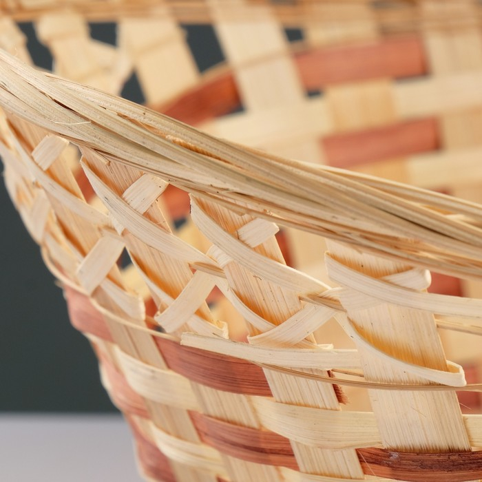 Корзина &laquo;Ладья&raquo;, дно 27&times;20, верх 41&times;28, высота 15 см, бамбук