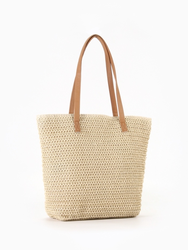 Сумка пляжная Одноцвет, 47*14*35, отд на молнии, подкладка, беж Сумка пляжная Одноцвет, 47*14*35, отд на молнии, подкладка, беж