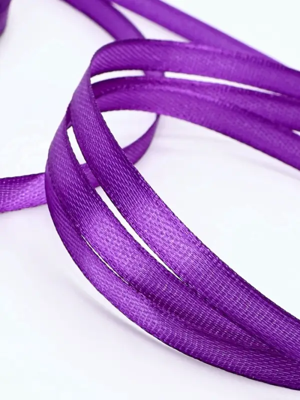 Лента атласная, 6 мм, 23&plusmn;1 м, фиолетовая №34
