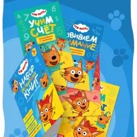 Книги детские &laquo;Занимаемся с котятами&raquo;, набор 4 шт. по 20 стр., А5, Три кота