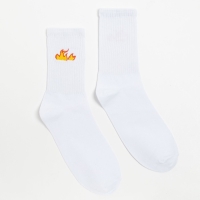 Носки MINAKU &laquo;Fire&raquo;, цвет белый, размер 38-39 (25 см)