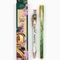 Набор ручек пластик софт-тач "Учитель", 2 шт, синяя паста 0.7 мм