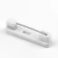 Основа для броши, 22 мм, 20 шт, цвет белый