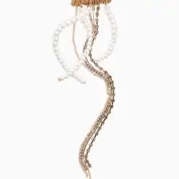 Брошь &laquo;Медуза&raquo;, цвет белый в золоте