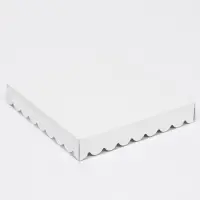 Коробочка для печенья, серебряная, 18 х 18 х 3 см