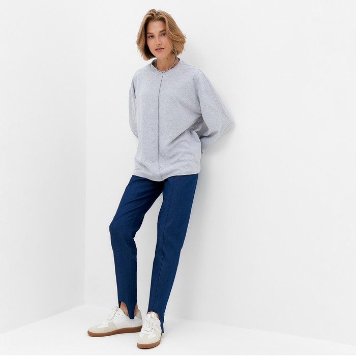 Лонгслив женский MINAKU: Basic line цвет серый размер 42 Лонгслив женский MINAKU: Basic line цвет серый размер 42