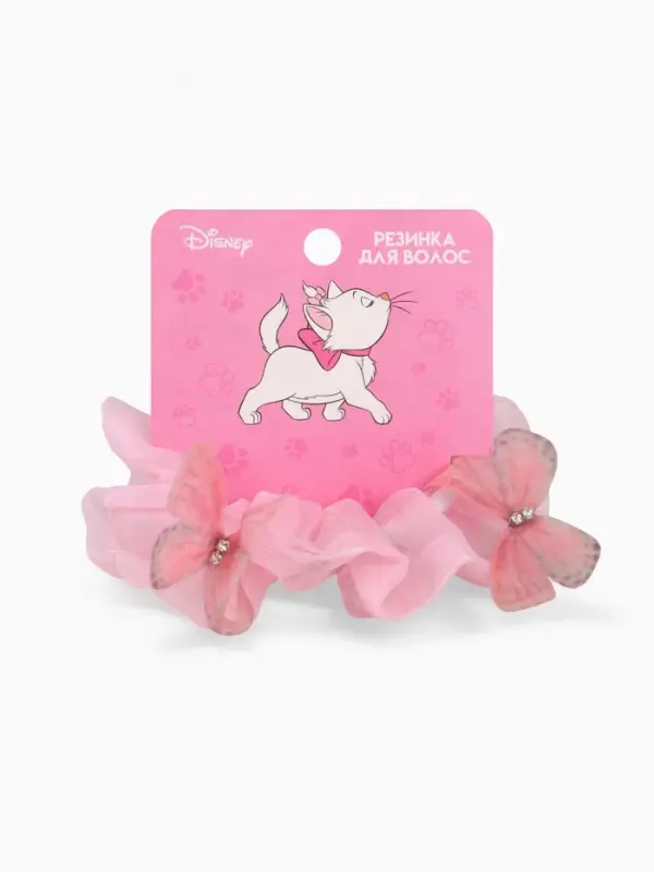 Резинка для волос &laquo;Бабочки&raquo; розовая, Коты аристократы