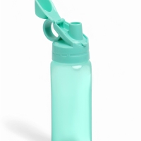 Бутылка для воды спортивная прозрачная, 450 мл, 20 х 8 см, бирюзовая