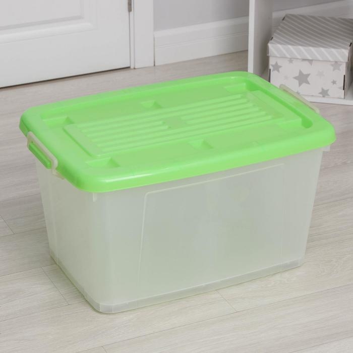 Ящик для хранения с крышкой Darel-box, 75 л, 70&times;49&times;37 см, цвет МИКС