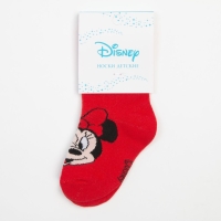 Носки для девочки &laquo;Минни Маус&raquo;, DISNEY, 18-20 см, красные