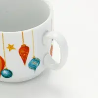 Чайная пара новогодняя &laquo;С Новым годом! Новогодние игрушки&raquo;, 220 мл, кружка, блюдце