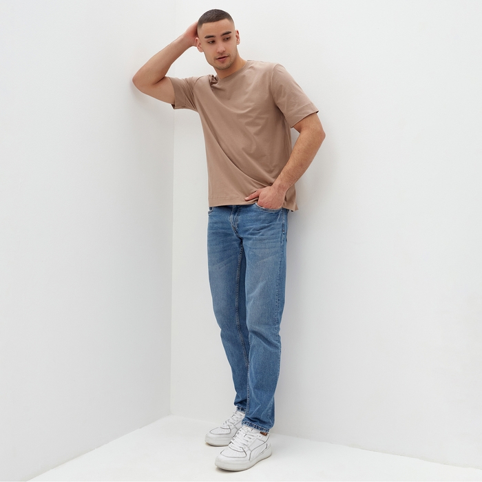 Футболка мужская MINAKU: Basic line MAN цвет бежевый, размер 46