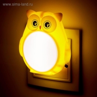Ночник "Совенок" LED от сети МИКС 4,5х8х8,5 см RISALUX