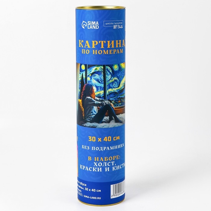 Картина по номерам в тубусе &laquo;С видом на звездную ночь&raquo;, 30 х 40 см