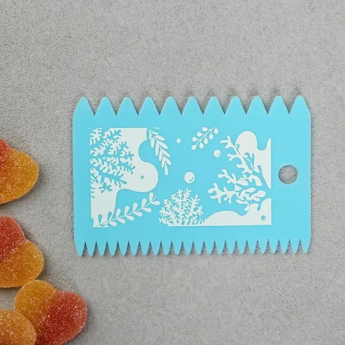 Шпатели кондитерские, набор &laquo;Море&raquo; 11,5&times;8 см, 11.2&times;6.5 см, 10&times;7 см, 3 шт