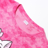 Футболка для девочки "Marie", Коты аристократы, &laquo;Тай-дай&raquo;, рост 122-128 см, цвет розовый
