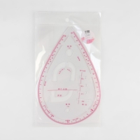 Лекало портновское метрическое &laquo;Капля&raquo;, премиум, 20,5 &times; 13,3 см, толщина 1,5 мм, цвет прозрачный