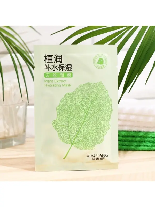 Маска тканевая для лица с экстрактами растений и трав, восстановление и омоложение