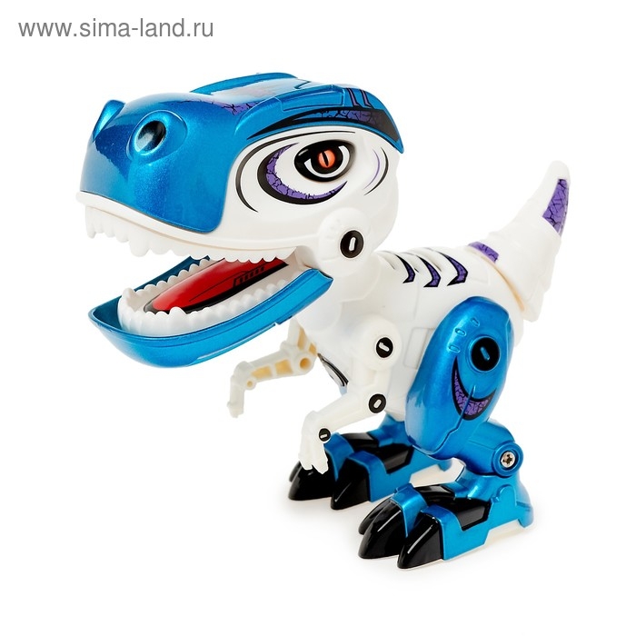 Робот динозавр &laquo;Минизаврик&raquo;, интерактивный: реагирует на касания, звук, свет, на батарейках, цвета МИКС