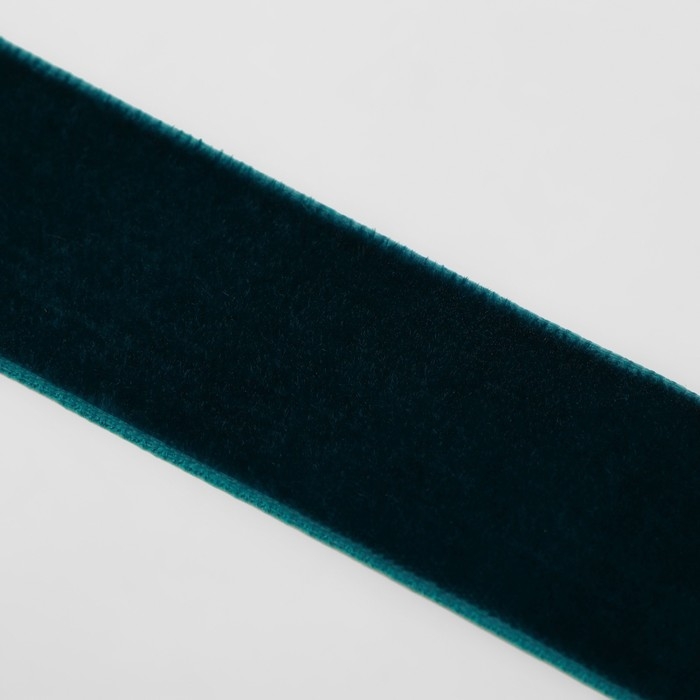 Лента бархатная, 25 мм, 18 &plusmn; 1 м, цвет изумрудный №72