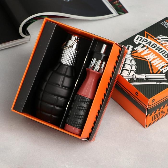 Набор &laquo;Набор правильного мужика&raquo;: парфюм (100 мл), отвертка с набором бит