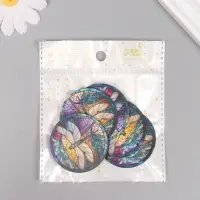 Декор для творчества дерево "Стрекоза. Витраж" 4,6х4,6х0,3 см