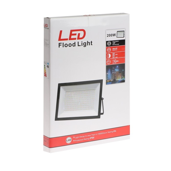 Прожектор светодиодный, 200 Вт, 15400 Лм, 6500К, IP66, 220V Прожектор светодиодный, 200 Вт, 15400 Лм, 6500К, IP66, 220V