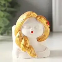 Подставка для мелочей "Русская красавица" 8х8х6 см, гипс