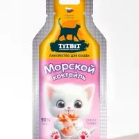 Морской коктейль лакомство для кошек TitBit 15 г