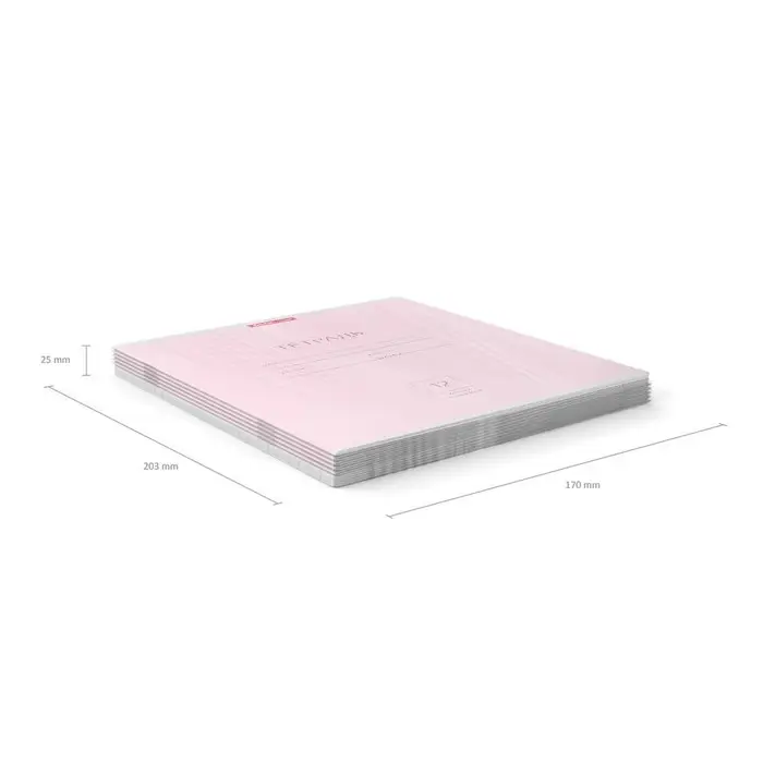 Тетрадь 12 листов в косую линейку ErichKrause &laquo;Классика&raquo;, обложка мелованный картон, розовая