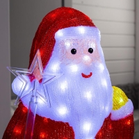 Светодиодная фигура &laquo;Дед Мороз&raquo; 30 &times; 80 &times; 40 см, акрил, 40 LED, 8 режимов, 24 В, свечение белое