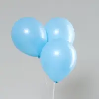 Воздушный шар латексный 12", стандарт, набор 5 шт., цвет голубой