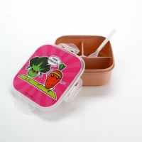 Ланч - бокс с ложкой, &laquo;Треню&raquo;, 17,8 х 17,8 х 7 см