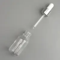 Бутылочка для хранения, с пипеткой, 15 мл, серебристая, белая
