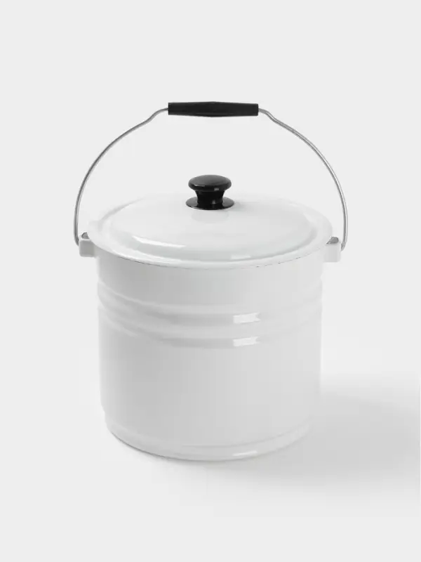 Ведро ц/шт с/кр 10 л белая (без декора)