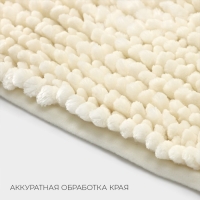 Коврик для дома LaDо́m, букли, плотность 1400 г, 50&times;80 см, цвет молочный