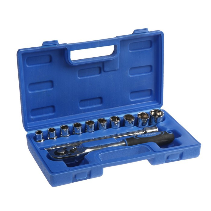 Набор инструментов в кейсе ТУНДРА, автомобильный, 1/2 Набор инструментов в кейсе ТУНДРА, автомобильный, 1/2", 12 предметов