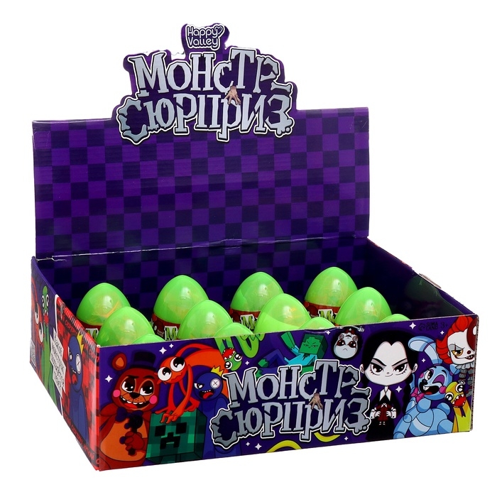 Игрушка-сюрприз «Монстр» в яйце, с наклейками Игрушка-сюрприз «Монстр» в яйце, с наклейками