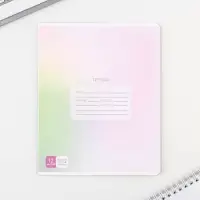 Тетрадь 12 листов в частую косую линейку, А5, на скрепке, блок №1 &laquo;Градиент&raquo; МИКС