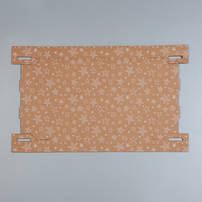 Коробка подарочная складная бурая, упаковка, &laquo;Звёзды&raquo;, 32 х 25 х 16 см