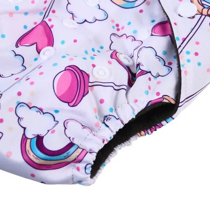 Многоразовый подгузник &laquo;Карамельки&raquo;, 3-15 кг, угольно-бамбуковая ткань, Крошка Я