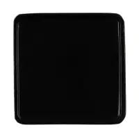 Квадратный шильдик на резинку Epoxi, черный