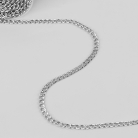 Цепочка для сумки, железная, 7 &times; 5 мм, 10 &plusmn; 0,5 м, цвет серебряный