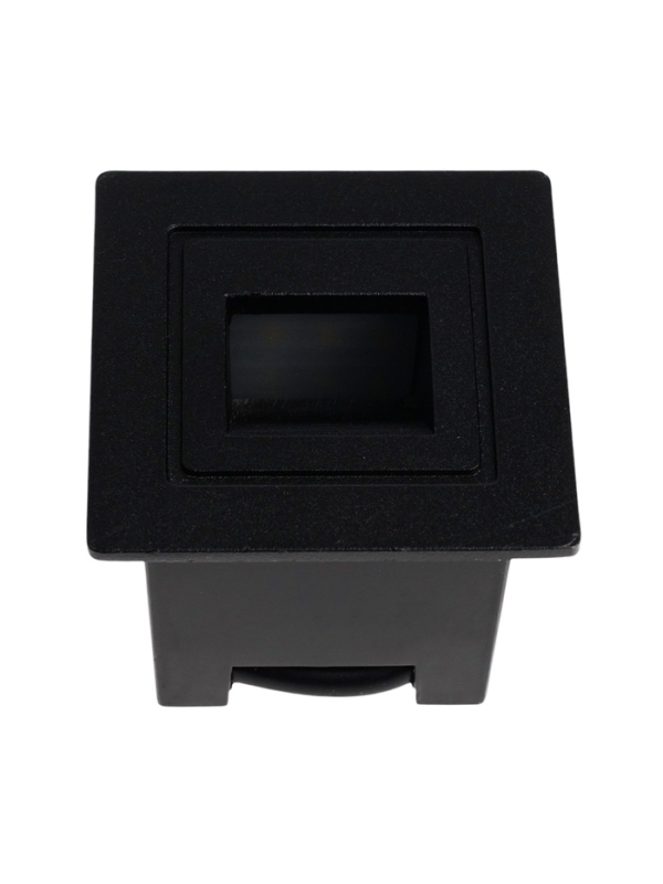 Встраиваемый светильник для лестницы, IP65, 3 Вт, 4000К, 48х48, квадрат, черный