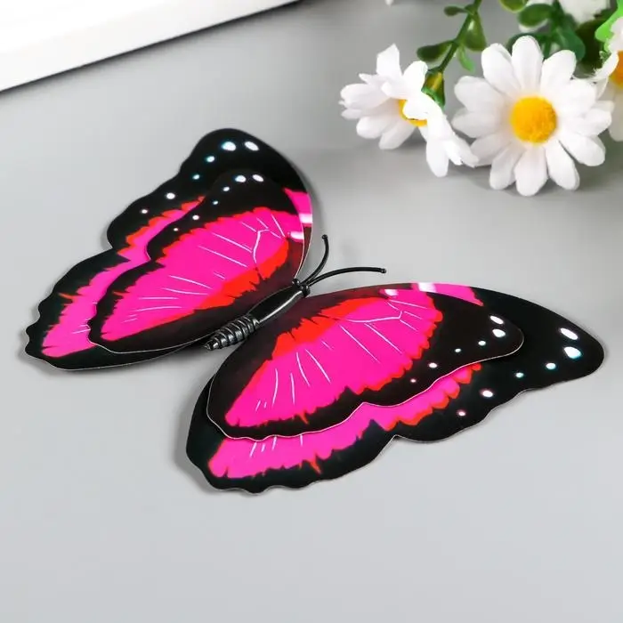 Магнит "Бабочка двухслойная" 11&times;9 см, МИКС