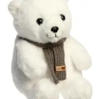 Мягкая игрушка "Пёсик в шарфике" цвет белый, 25 см